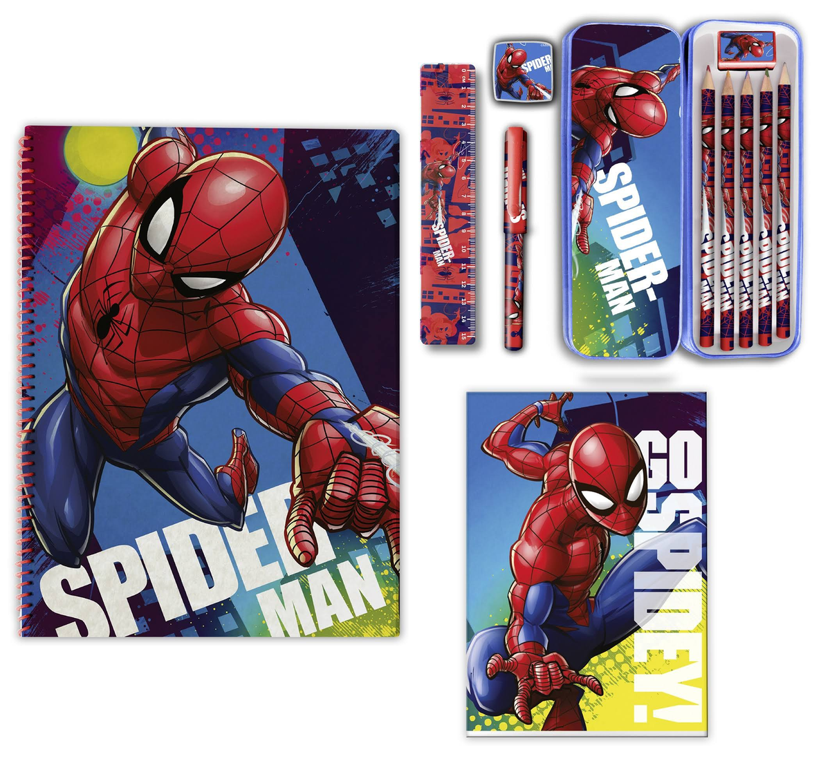 Set Cancelleria Spiderman 12 Pezzi - Mv15909