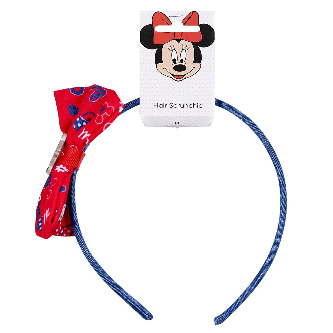 Set Accessori per Capelli Minnie DISNEY 4 Pezzi Cerchietto Mollette Scrunchies