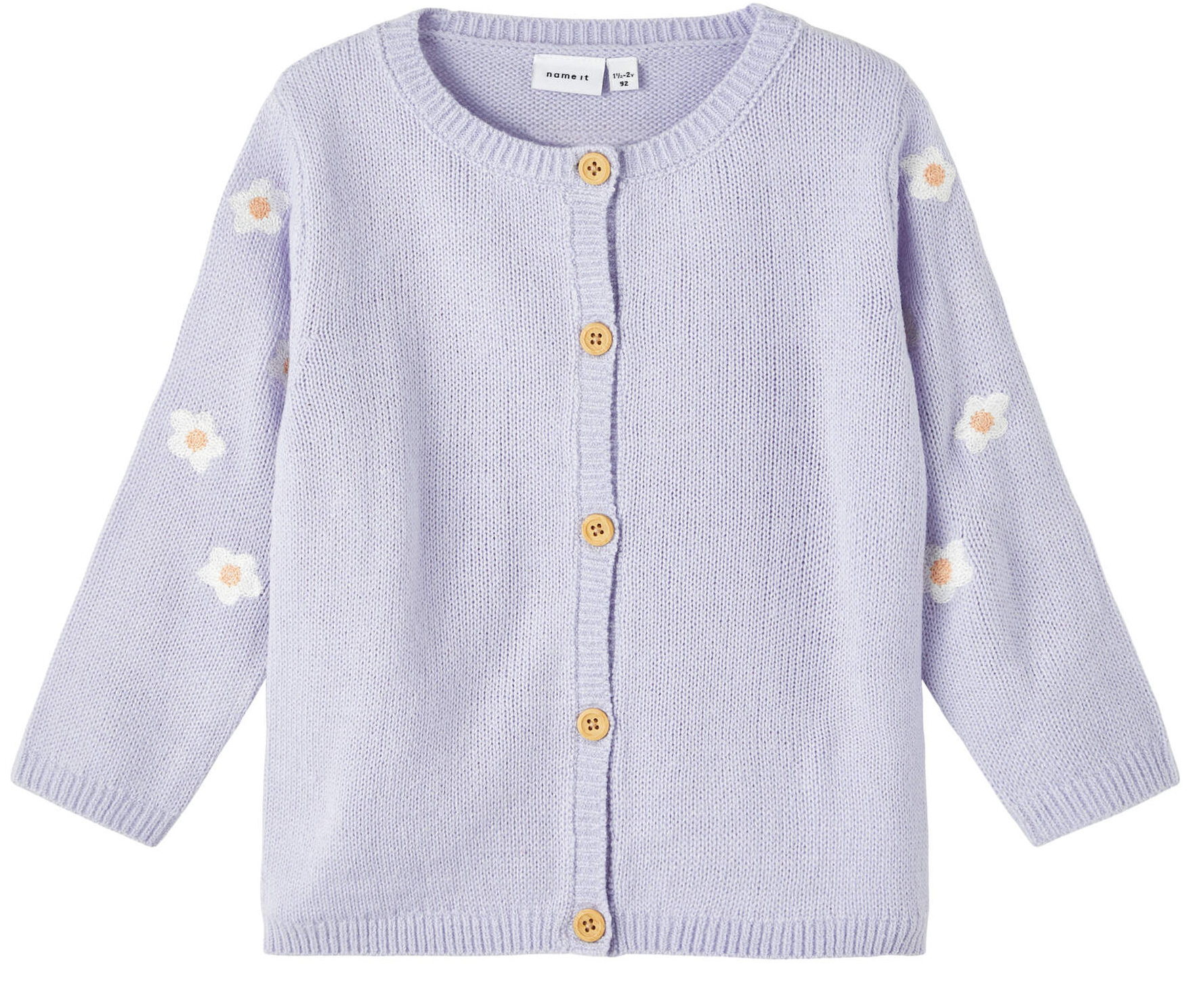 Cardigan in Maglia Bambina con Decorazioni Margherite - 13212003lilla