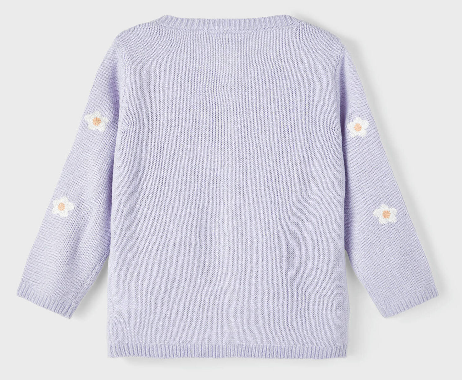 Cardigan in Maglia Bambina con Decorazioni Margherite - 13212003lilla