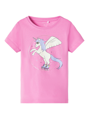 T-Shirt M.c. Unicorno Maglietta Bambina - 13213329rosa