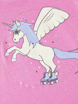 T-Shirt M.c. Unicorno Maglietta Bambina - 13213329rosa