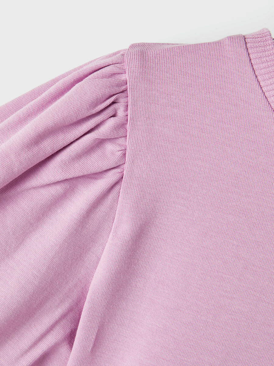 T-Shirt M.c. Manica a Sbuffo Maglietta Bambina - 13213333rosa