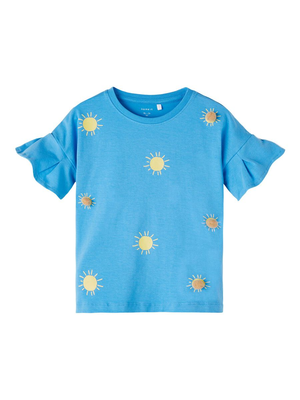 T-Shirt M.c. Maglietta con Applicazioni Bambina - 13215688blu