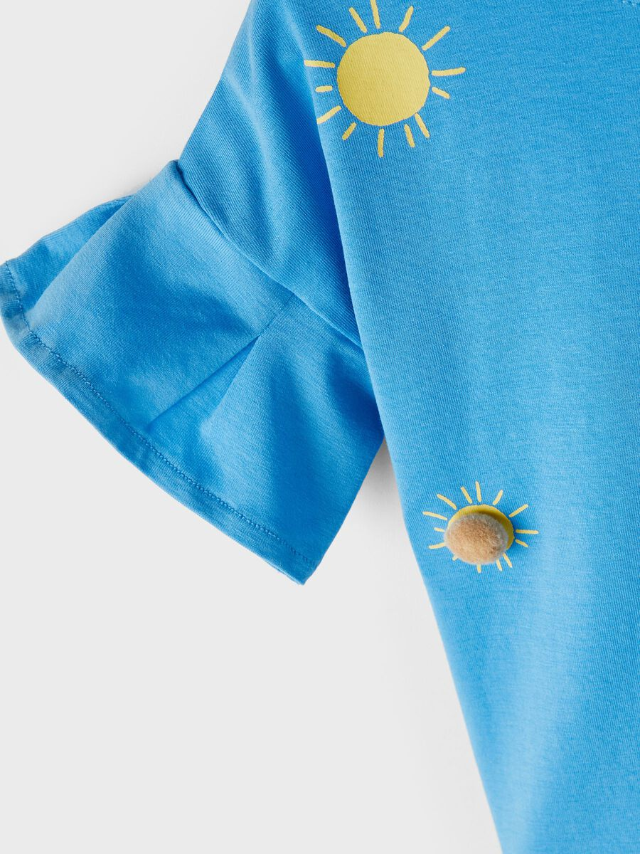 T-Shirt M.c. Maglietta con Applicazioni Bambina - 13215688blu