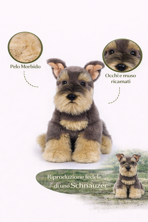 Peluche Hugo Cane Schnauzer Cm. 25 Pupazzo Lelly - 642300