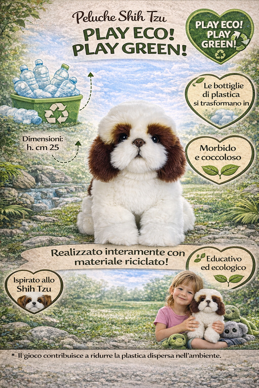 Peluche Kori Cane Shih Tzu Cm. 25 Pupazzo Lelly - 642303