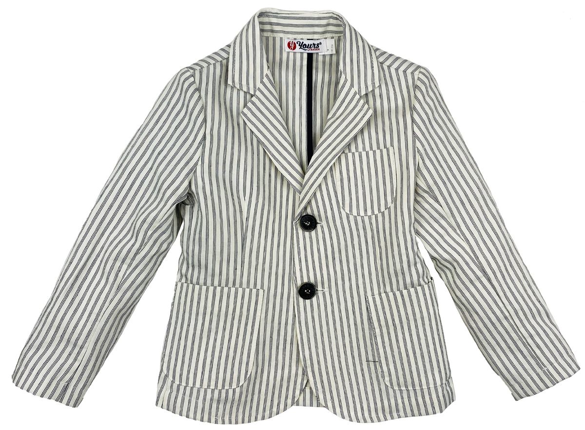 Giacca Bianca Gessato Bambino Yours 3/7 Anni - Ay4213