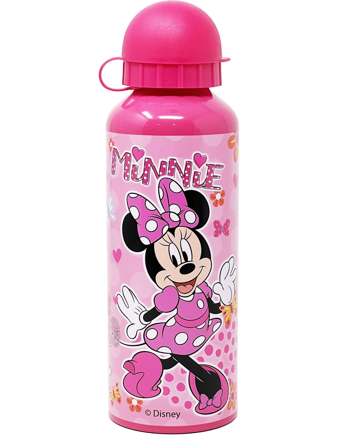 Borraccia in Alluminio Minnie Mouse DISNEY con Beccuccio e Coperchio 500 Ml - D06381mc/f