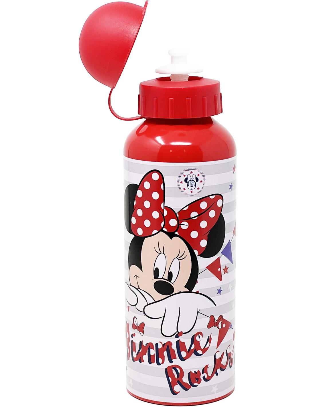 Borraccia in Alluminio Minnie Mouse DISNEY con Beccuccio e Coperchio 500 Ml - D06381mc/r