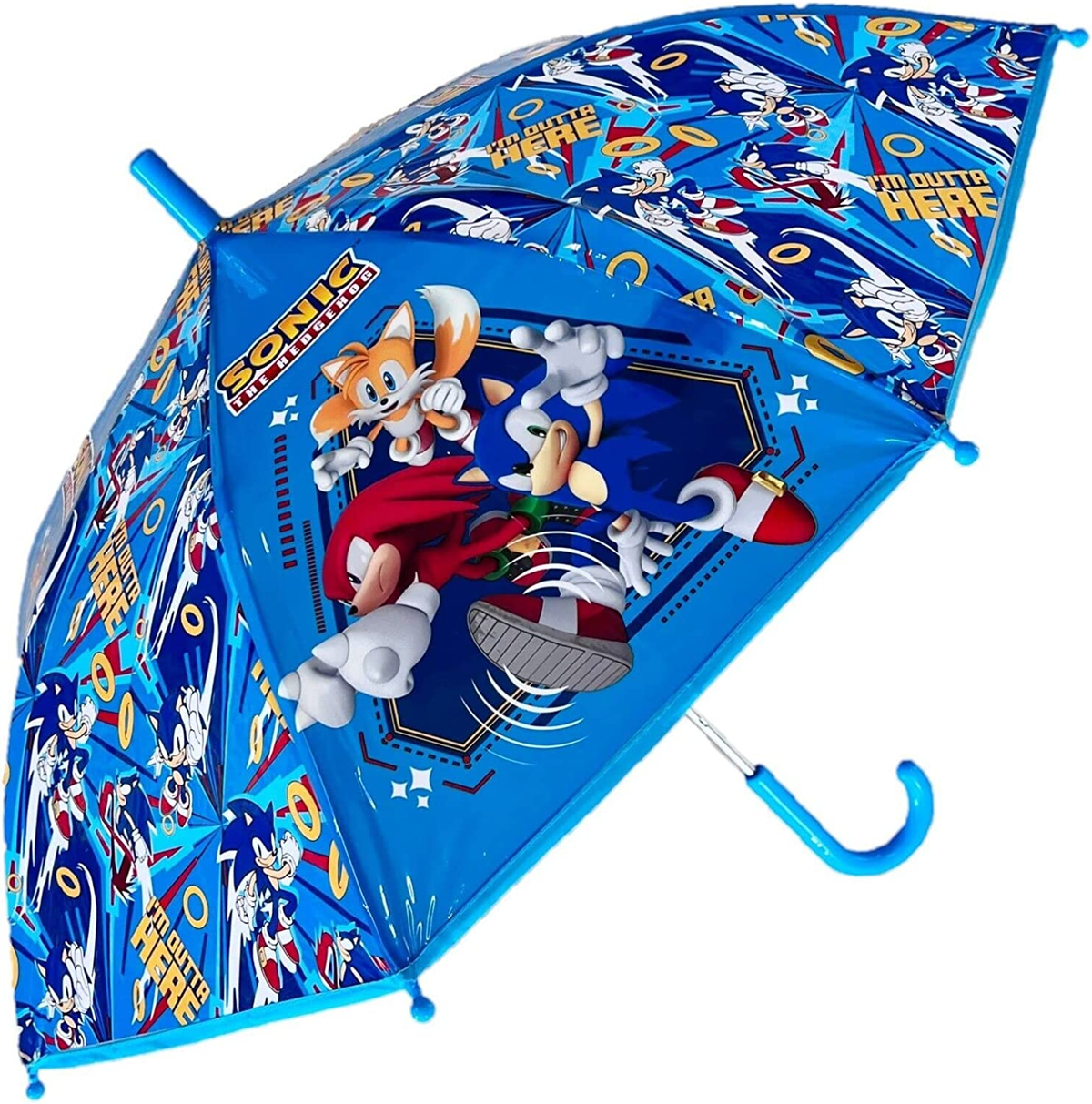 Set Pioggia Mantellina + Ombrello Sonic 4/5 Anni Bambino - Sn4389mc+sn4387mc