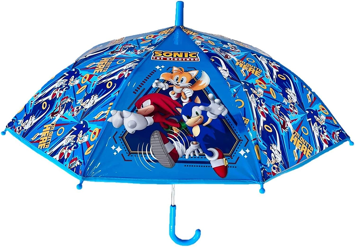 Set Pioggia Mantellina + Ombrello Sonic 4/5 Anni Bambino - Sn4389mc+sn4387mc