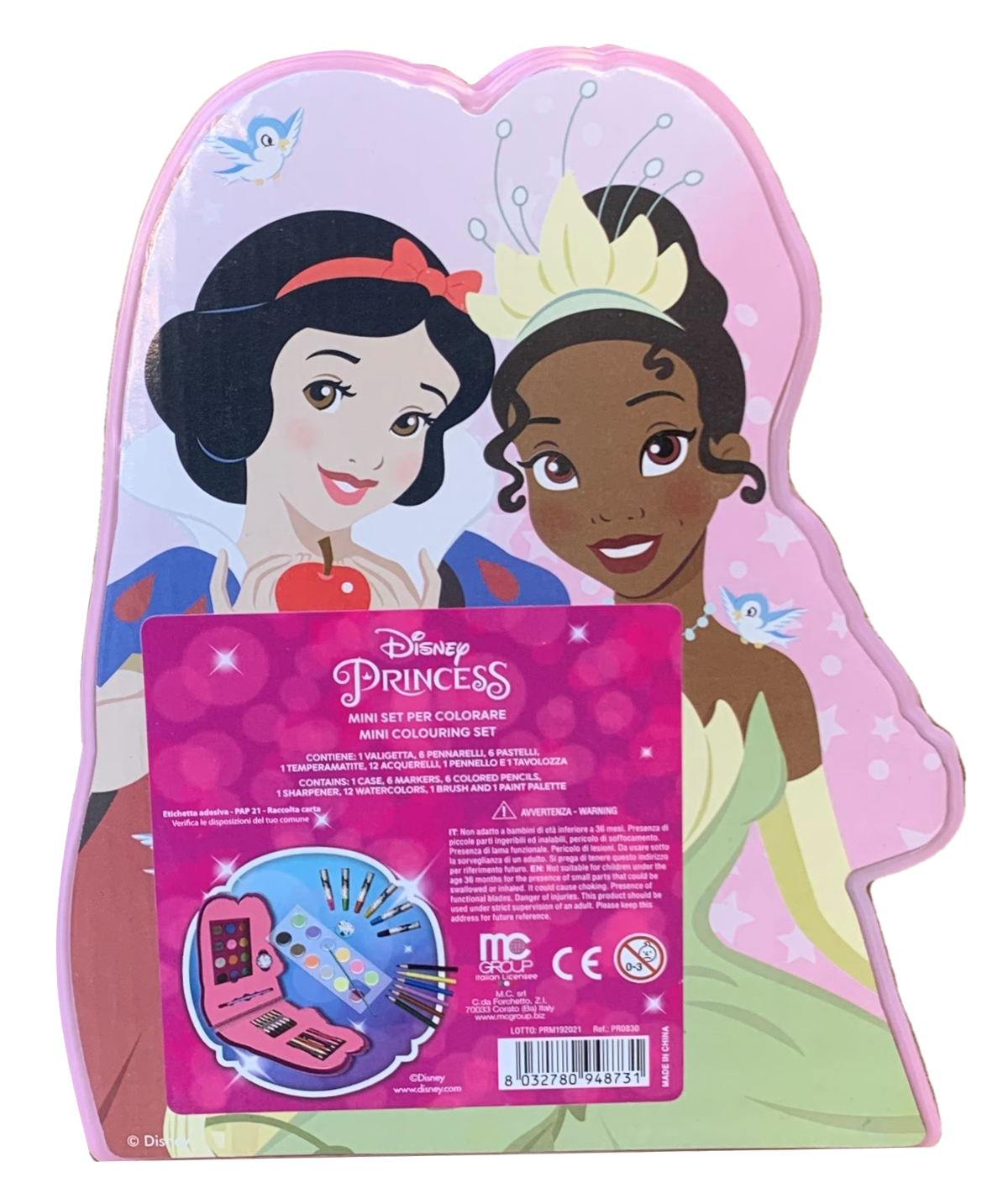Set Colori Principesse DISNEY 26 Pezzi Confezione Sagomata - Pr0830