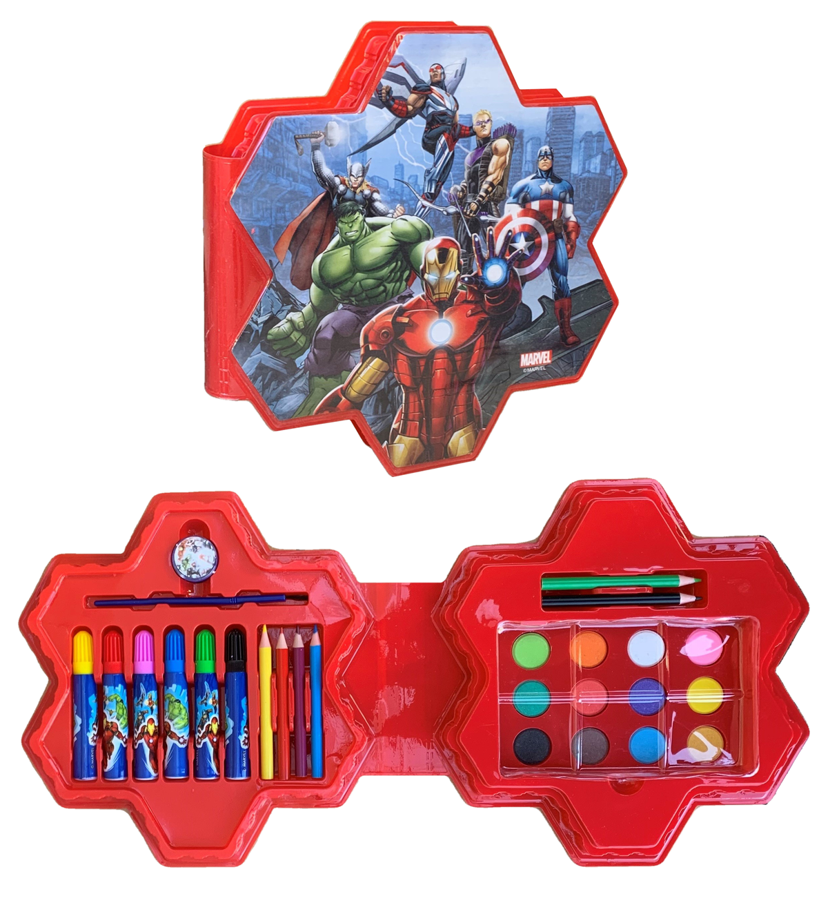 Set Colori Avengers MARVEL 26 Pezzi Confezione Sagomata - Av0830