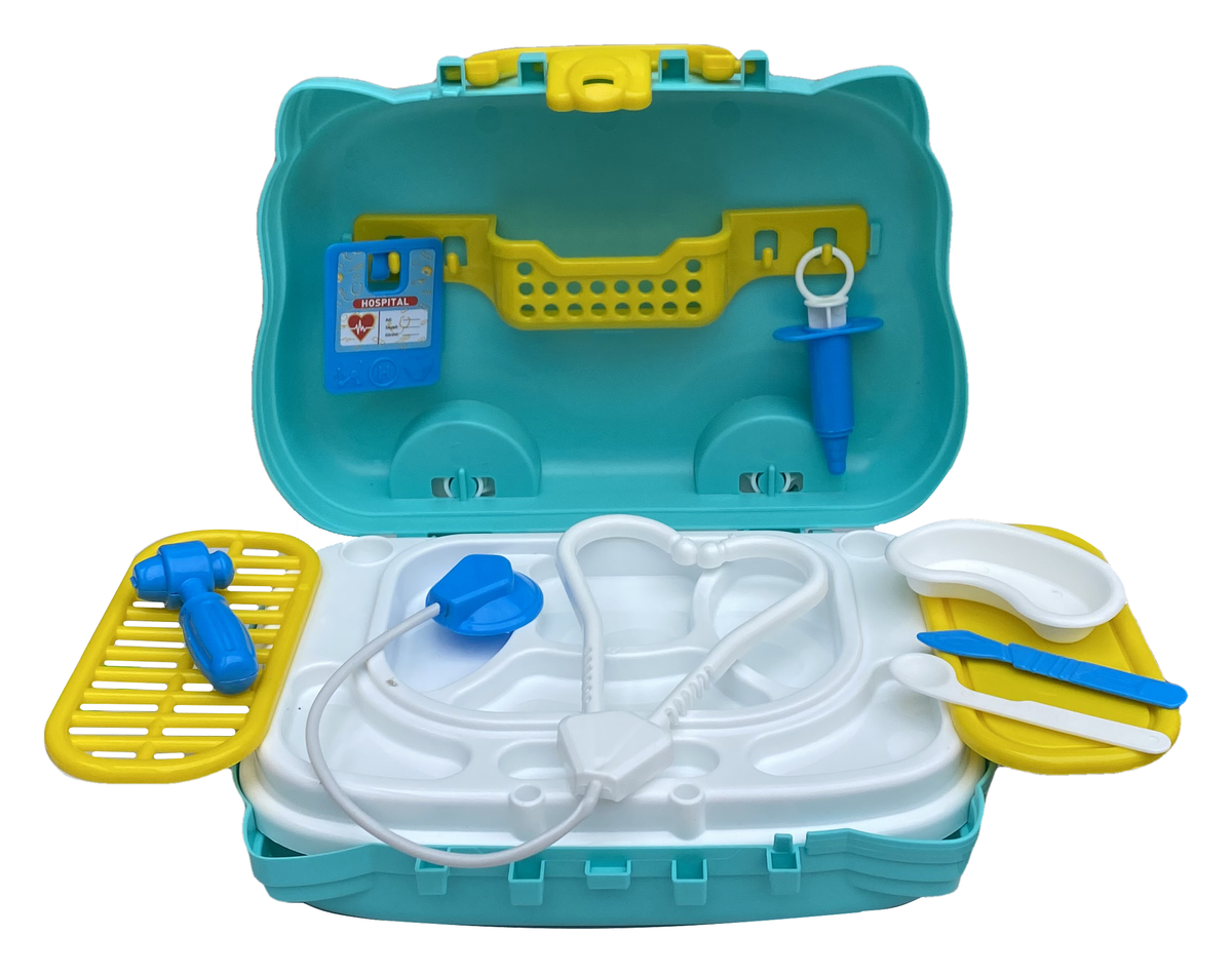 Valigetta Gioco il Piccolo Dottore 8 Pezzi Accessori Strumenti Medici Bambini - Toy0647