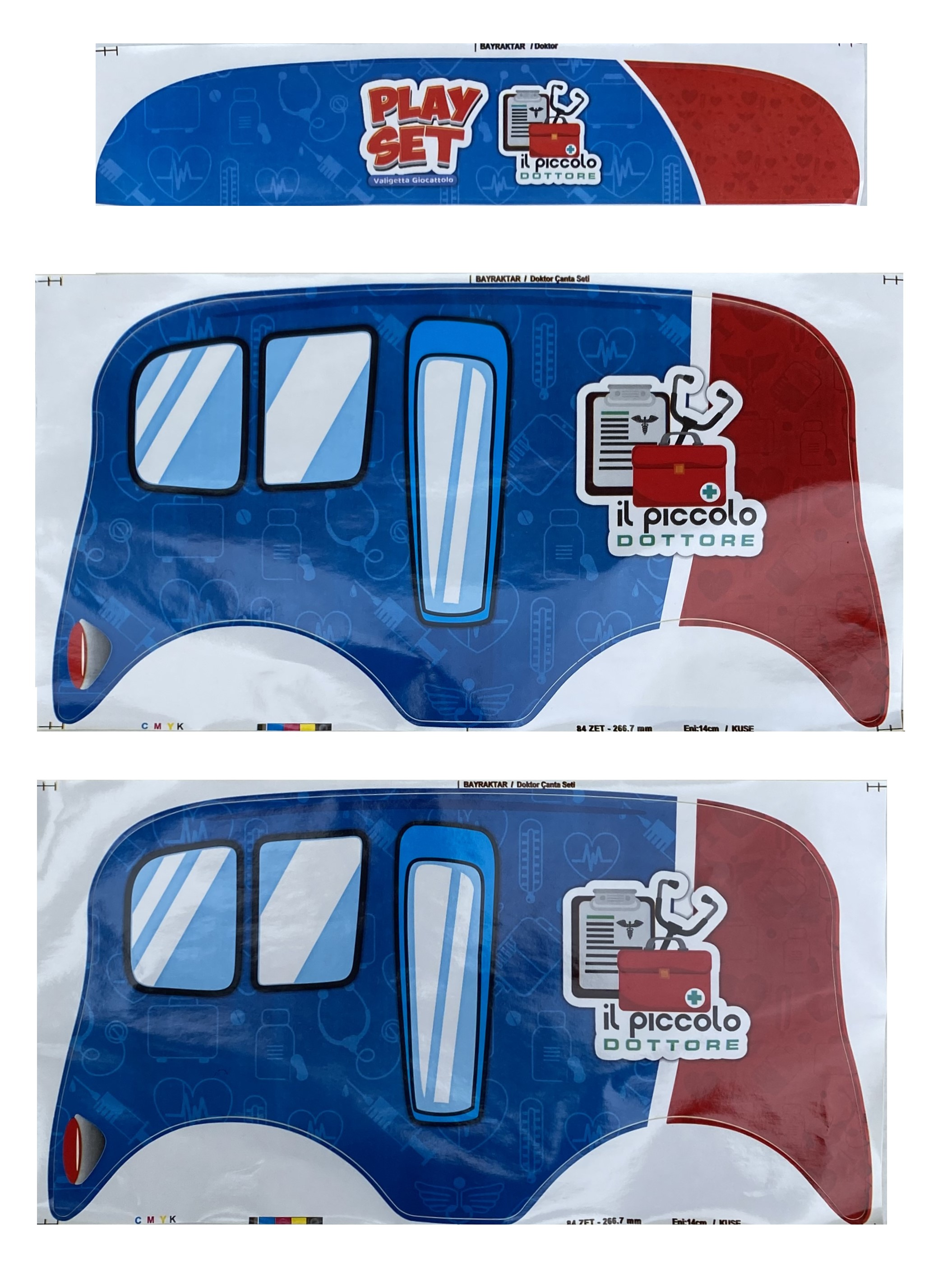Valigetta Gioco il Piccolo Dottore 8 Pezzi Accessori Strumenti Medici Bambini - Toy0647