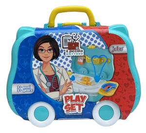 Valigetta Gioco il Piccolo Dottore 8 Pezzi Accessori Strumenti Medici Bambini - Toy0647
