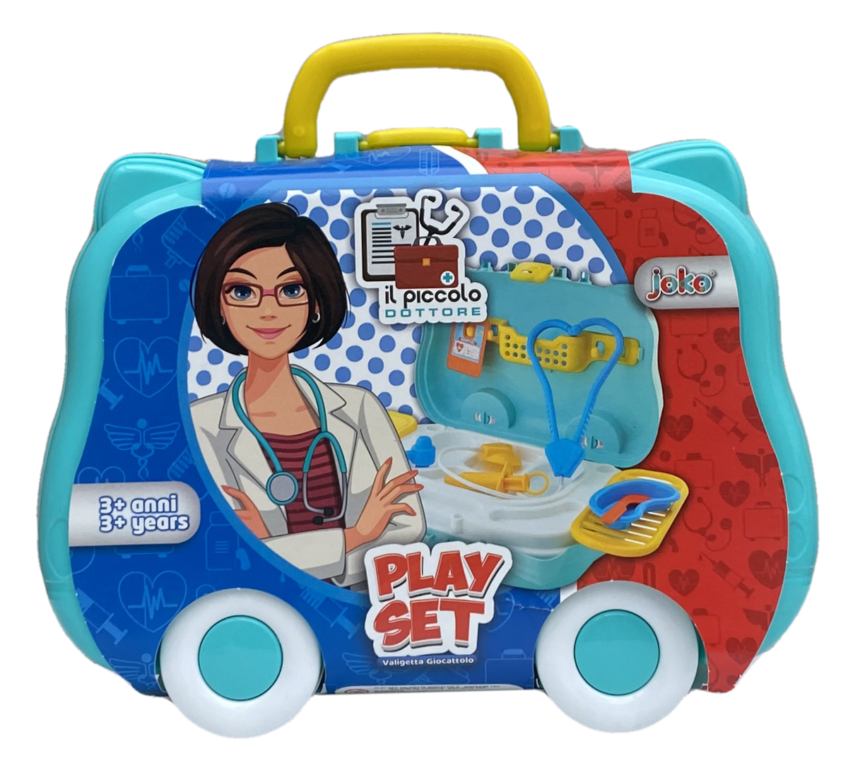 Valigetta Gioco il Piccolo Dottore 8 Pezzi Accessori Strumenti Medici Bambini - Toy0647