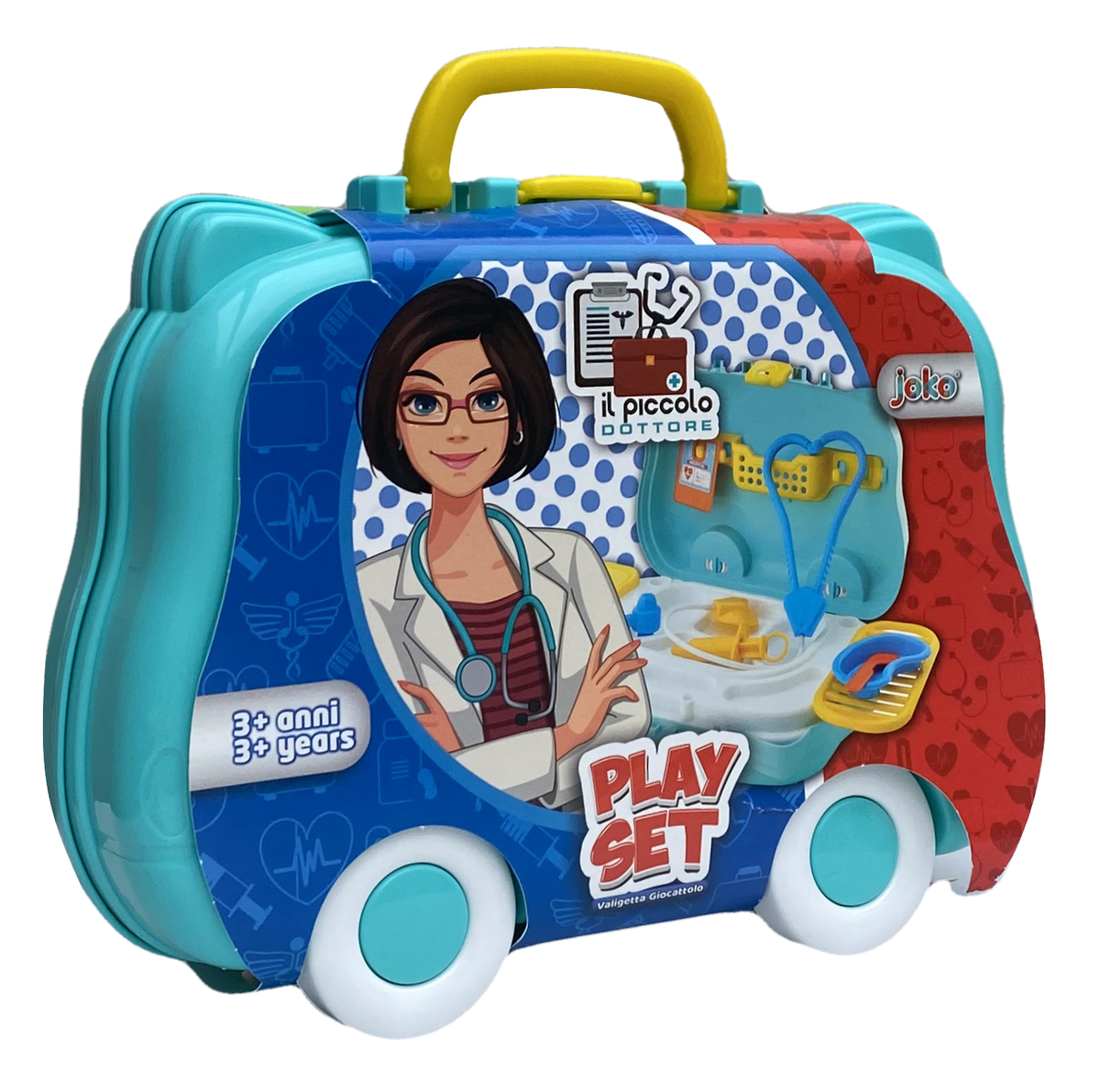 Valigetta Gioco il Piccolo Dottore 8 Pezzi Accessori Strumenti Medici Bambini - Toy0647