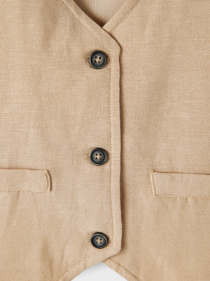 Gilet Bambino Panciotto Foderato Ragazzo - 13214175beige