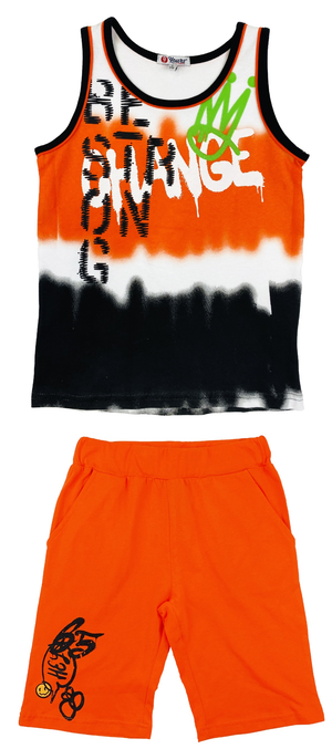 Completo Short + Canotta Yours Bambino 8/16 Anni - Ay5354arancio