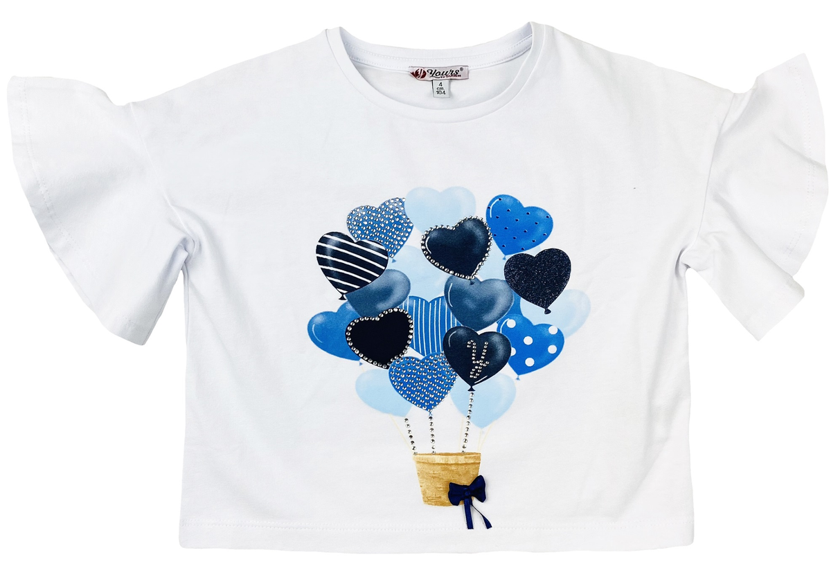 T-Shirt Yours Manica Corta Bambina 3/7 Anni - Ay4376