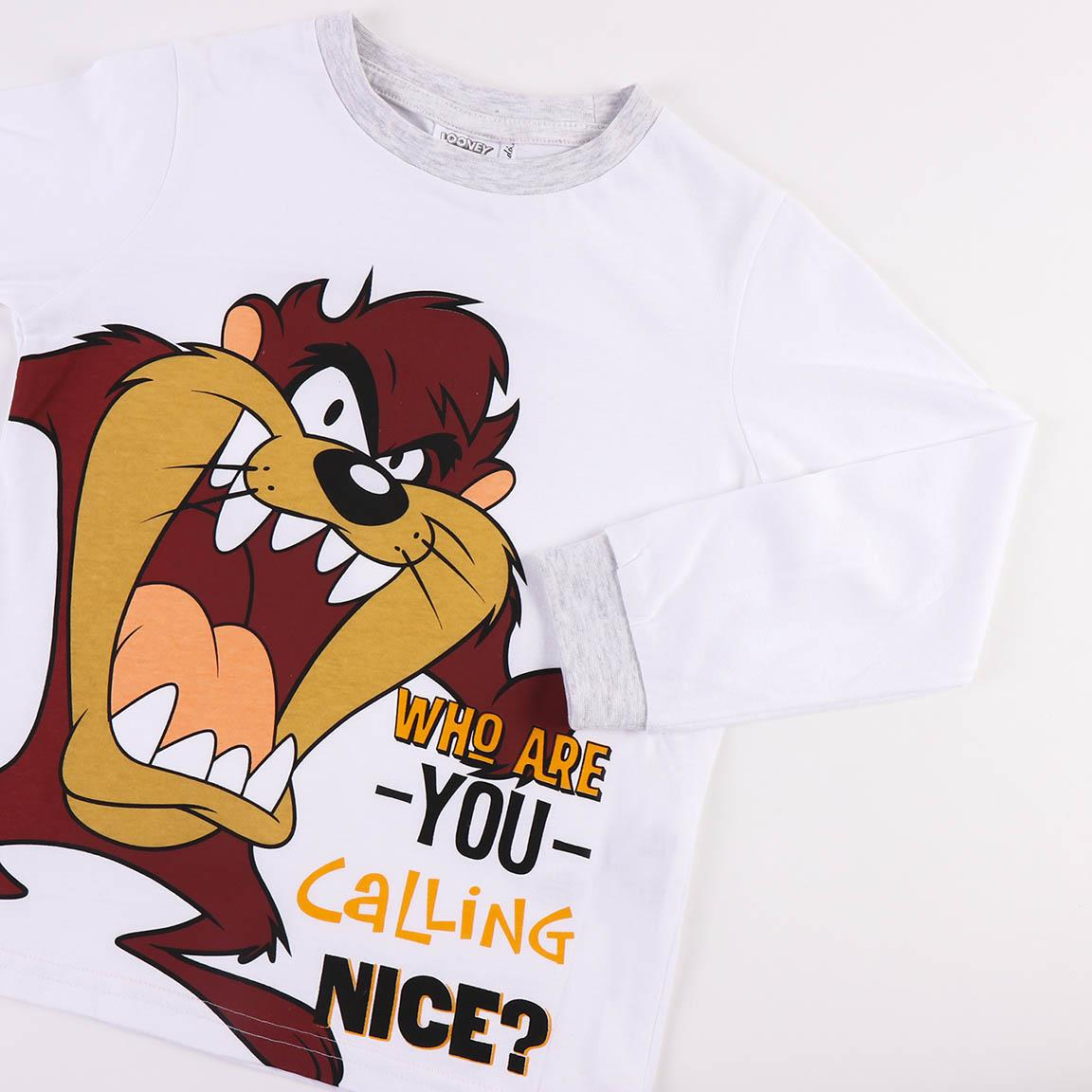 Pigiama Primaverile Taz Looney Tunes 100% Cotone Jersey Bambino - 0192