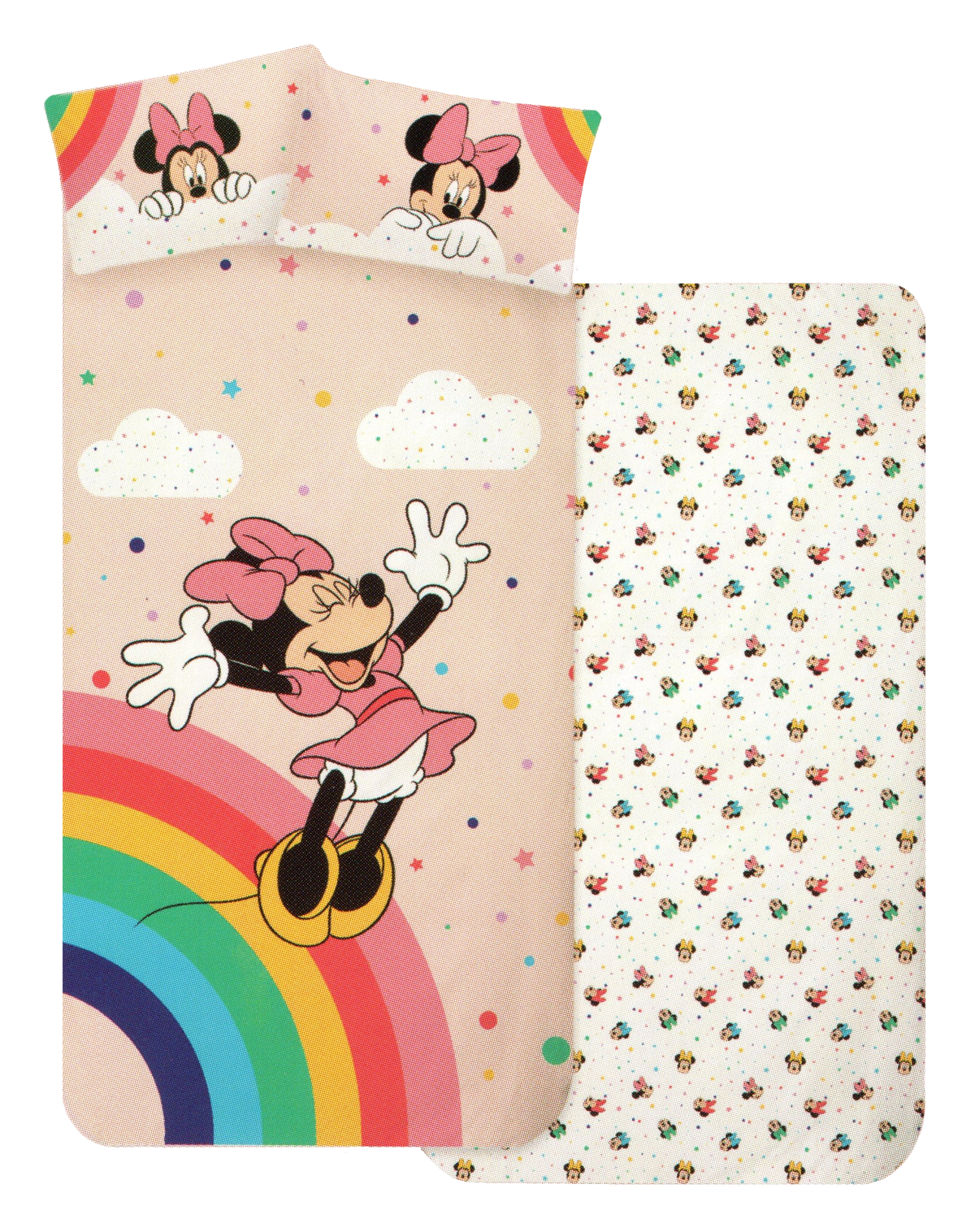 Completo Lenzuola Minnie Mouse DISNEY Sottolenzuola Lenzuola Federa Letto Singolo - Minnie-101