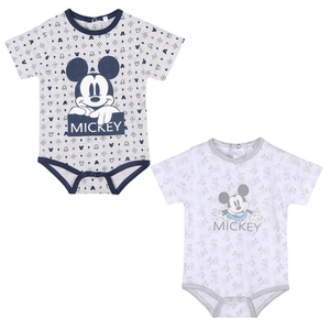 Set Body Topolino DISNEY 2 Pezzi 100% Cotone in Scatola - 9297
