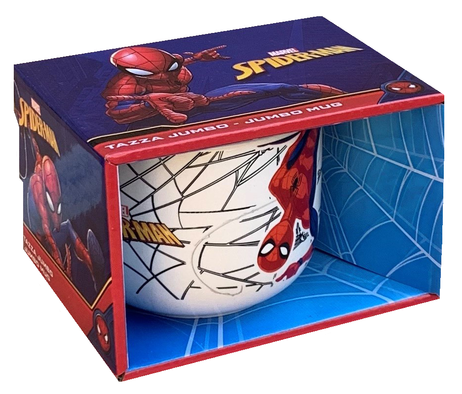 Tazza Larga Jumbo Spiderman MARVEL in Ceramica 380 Ml Confezione Regalo -  M06584mc