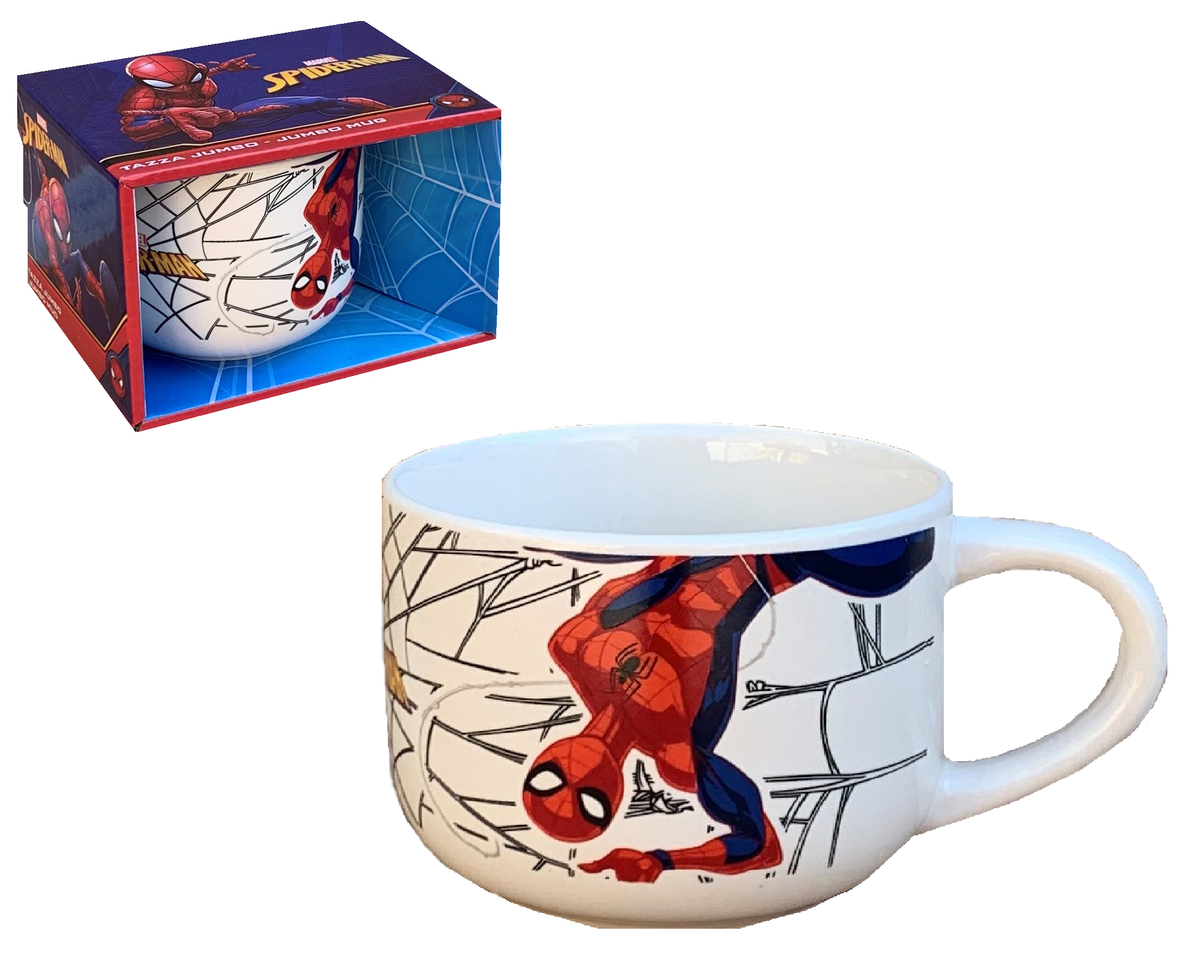 Tazza Larga Jumbo Spiderman MARVEL in Ceramica 380 Ml Confezione Regalo -  M06584mc