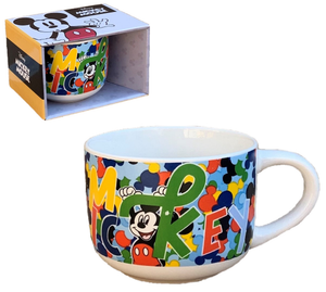 Tazza Larga Jumbo Topolino DISNEY Mickey Mouse in Ceramica 380 Ml Confezione Regalo - D06588mc