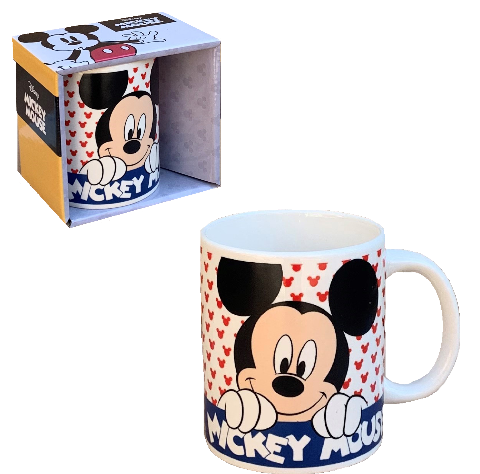 Tazza Mug Topolino DISNEY Mickey Mouse in Ceramica 350 Ml Confezione Regalo - D06589mc