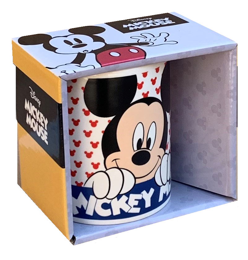 Tazza Mug Topolino DISNEY Mickey Mouse in Ceramica 350 Ml Confezione Regalo - D06589mc