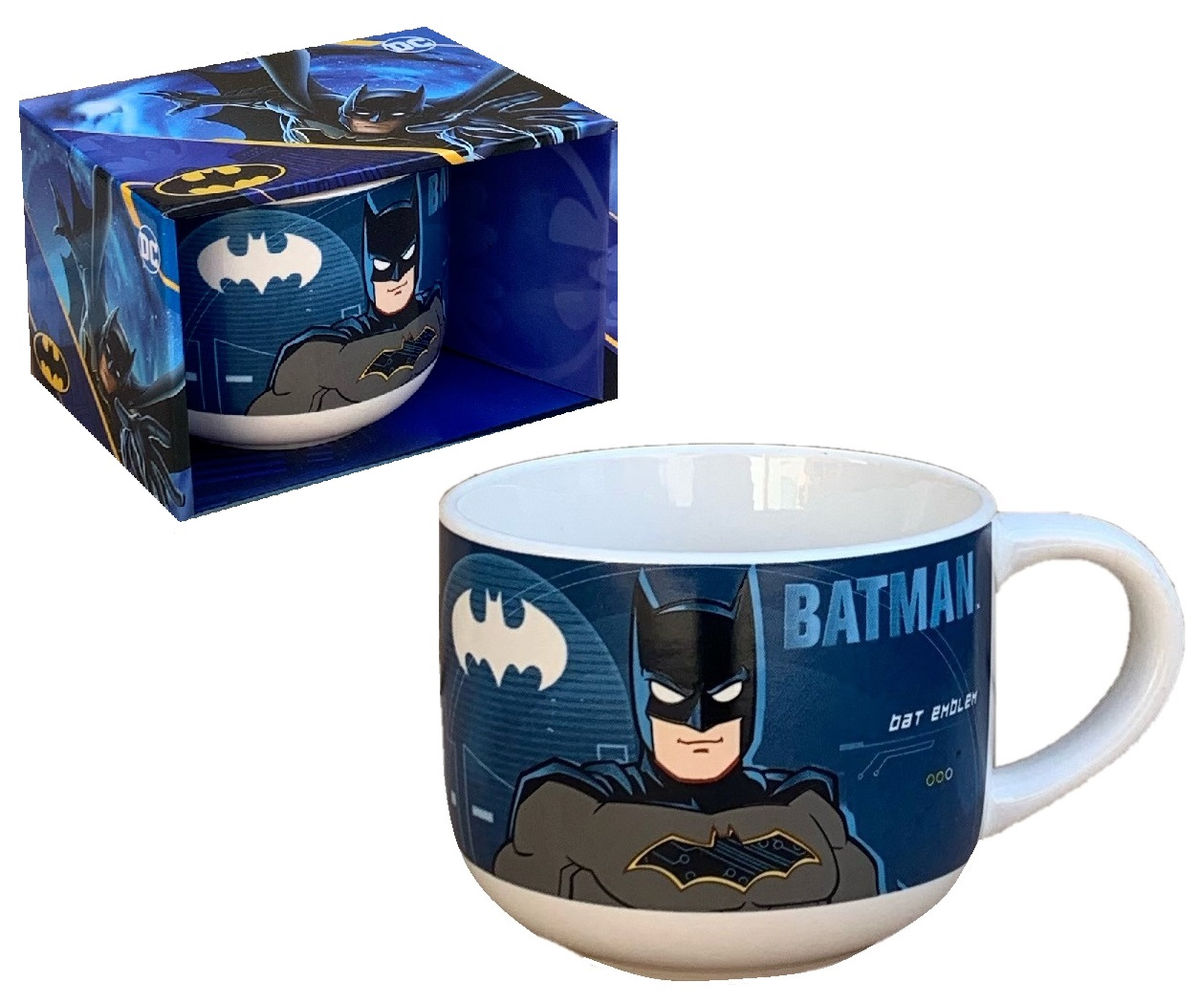 Tazza Larga Jumbo Batman in Ceramica 380 Ml Confezione Regalo -  L05200mc