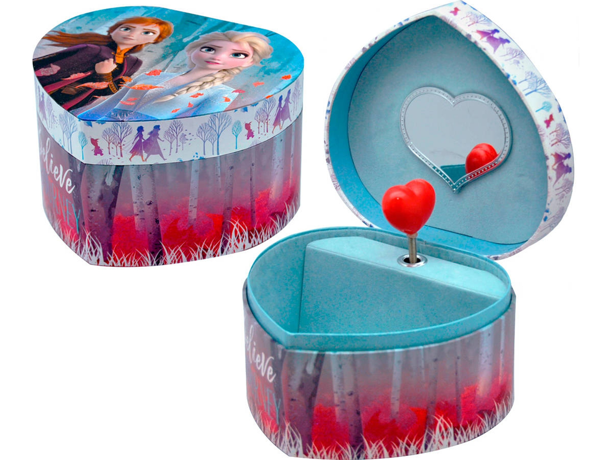 Portagioie Musicale a Forma di Cuore Frozen Ii DISNEY Carillon in Cartone - Wd20734