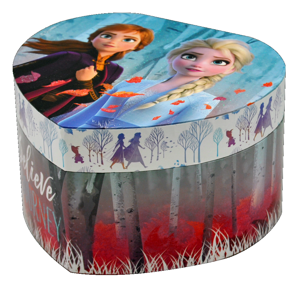 Portagioie Musicale a Forma di Cuore Frozen Ii DISNEY Carillon in Cartone - Wd20734