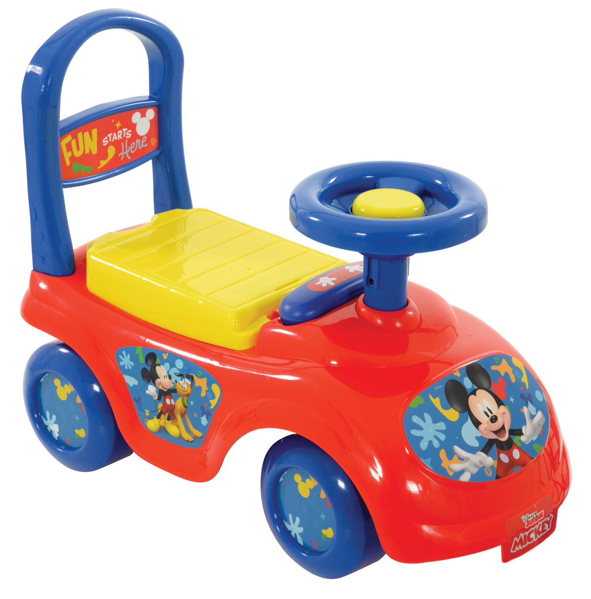 Prima Auto Cavalcabile con Telefono Topolino DISNEY 3 in 1 Macchinina Primi Passi Portagiochi - 35727
