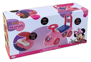 Prima Auto Cavalcabile con Telefono Minnie DISNEY 3 in 1 Macchinina Primi Passi Portagiochi - 35727