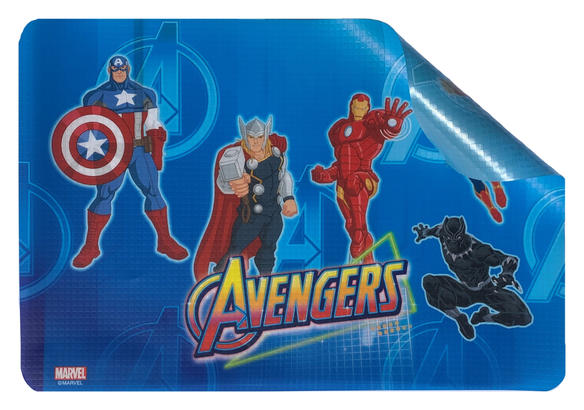 Tovaglietta Avengers MARVEL in Plastica Morbida Antiscivolo Ripiegabile Lavabile da Colazione Pranzo Cm.44x30 - Av0843
