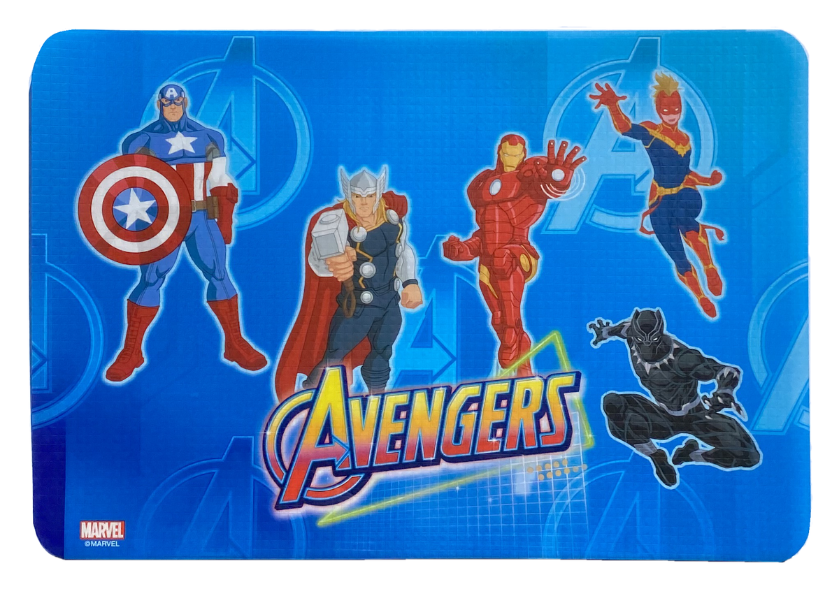 Tovaglietta Avengers MARVEL in Plastica Morbida Antiscivolo Ripiegabile Lavabile da Colazione Pranzo Cm.44x30 - Av0843