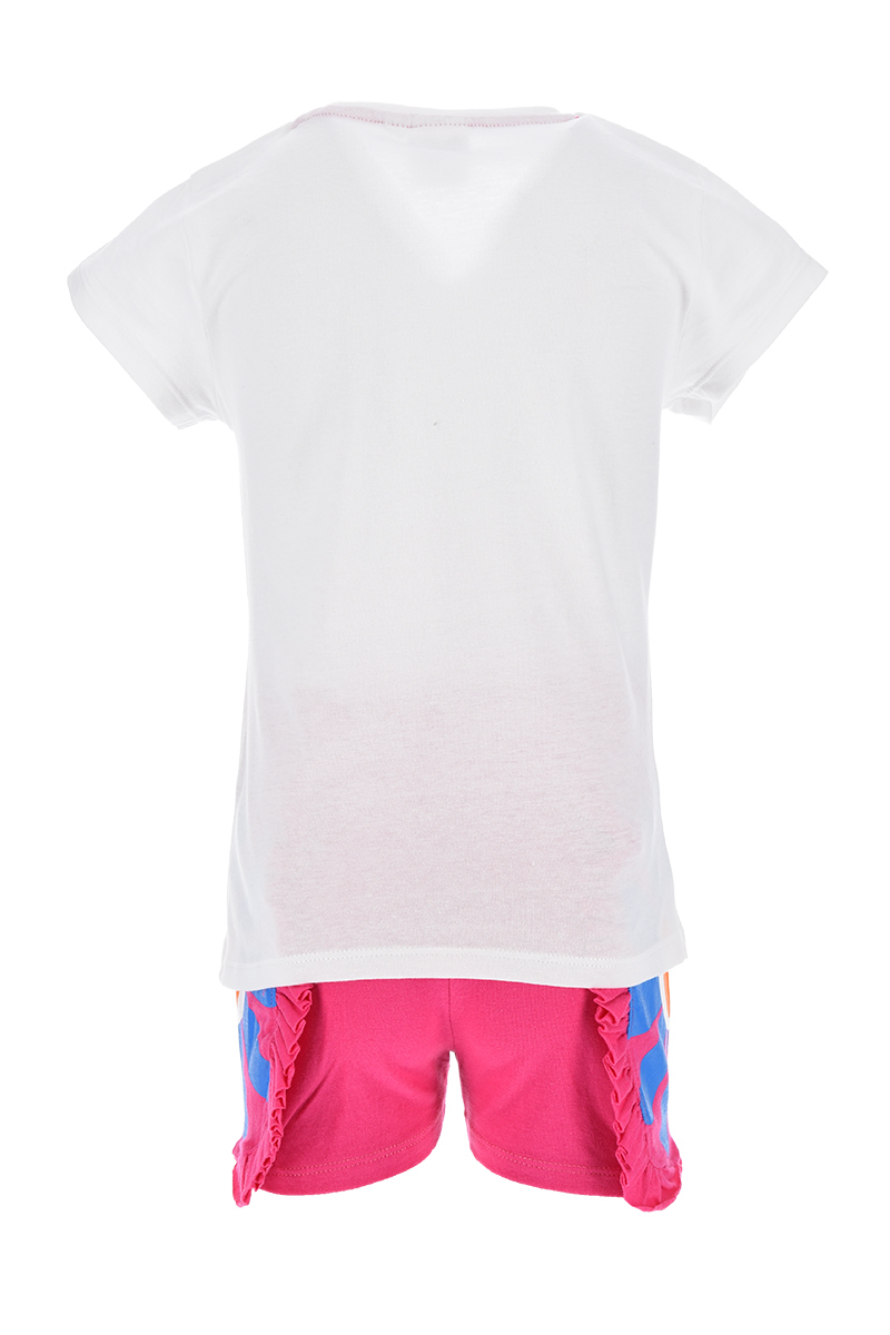 Completo Short + T-Shirt M.c. Minnie Mouse DISNEY Bambina Sun City 3/8 Anni - We1089bianco