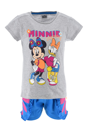 Completo Short + T-Shirt M.c. Minnie Mouse DISNEY Bambina Sun City 3/8 Anni - We1089grigio
