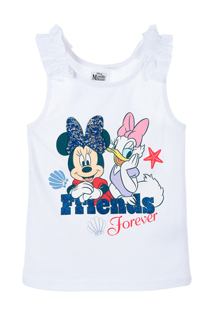Canotta Miinnie Mouse DISNEY Maglietta Bambina Sun City - We1095bianco