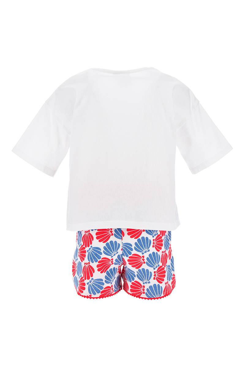 Completo Short + T-Shirt M.c. Minnie Mouse DISNEY Bambina Sun City 3/8 Anni - We1094bianco
