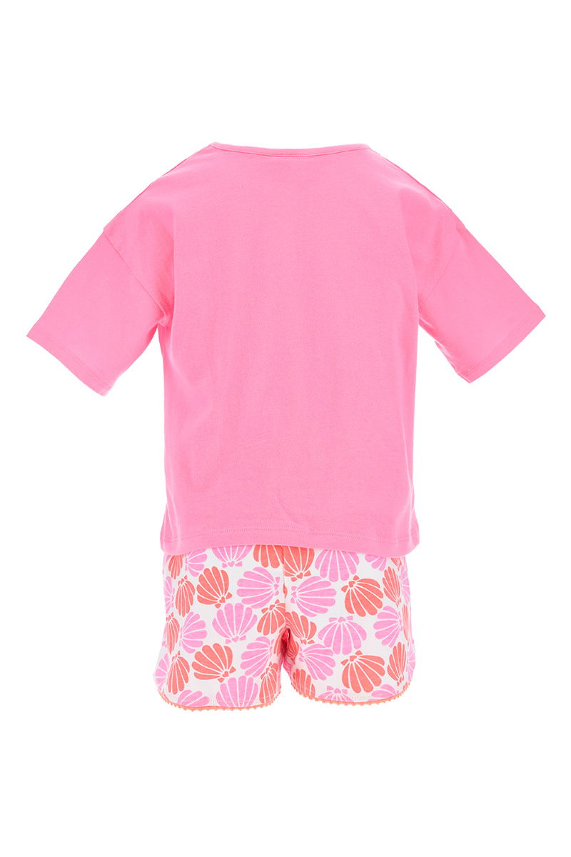Completo Short + T-Shirt M.c. Minnie Mouse DISNEY Bambina Sun City 3/8 Anni - We1094rosa
