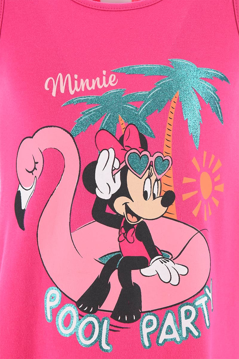 Scamiciata Minnie Mouse DISNEY Bambina Sun City 3/8 Anni - We1098fuxia