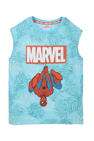 Canotta Spiderman MARVEL Maglietta Bambino Sun City - We1015celeste