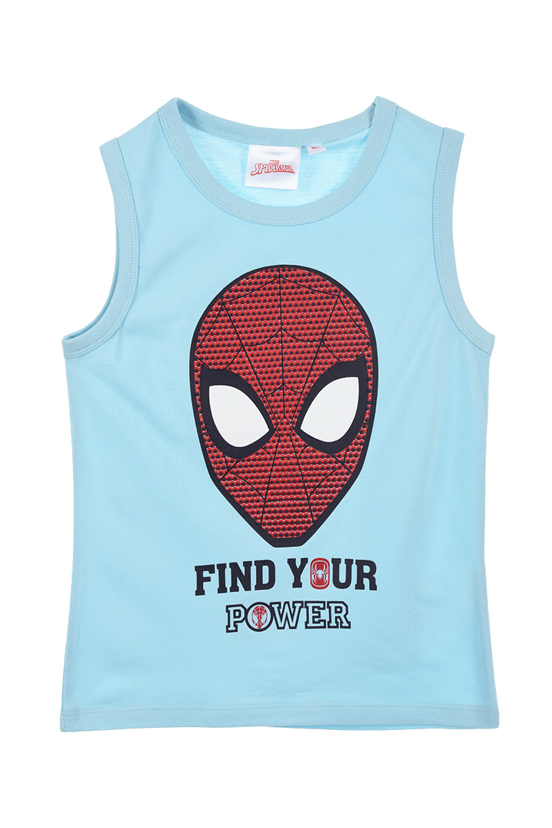 Canotta Spiderman MARVEL Maglietta Bambino Sun City - We1005celeste