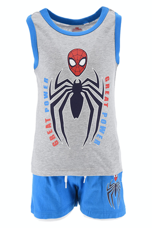 Completo Short + Canotta Spiderman MARVEL Bambino Sun City 3/8 Anni - We1214grigio